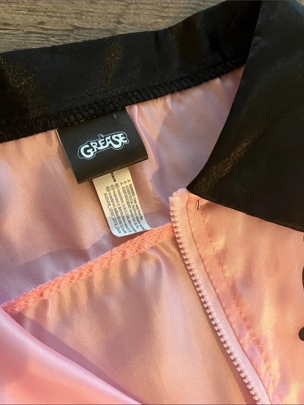 Grease Pink Satin Bomber Jacket - Standard Child